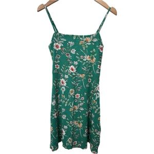 Forever 21 Green Floral Mini Dress